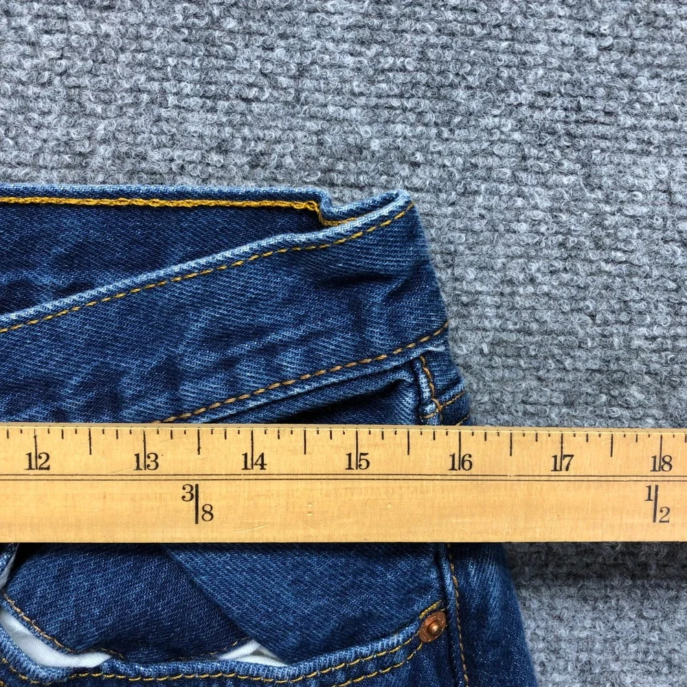 Levis 501 Original Fit Mens Dark Wash Straight Leg Button Fly Jeans W33 L31